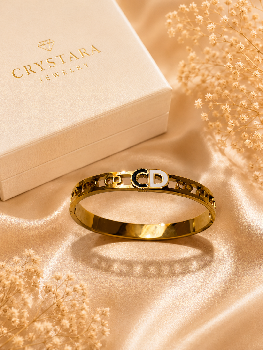 Golden CD Signature Bangle